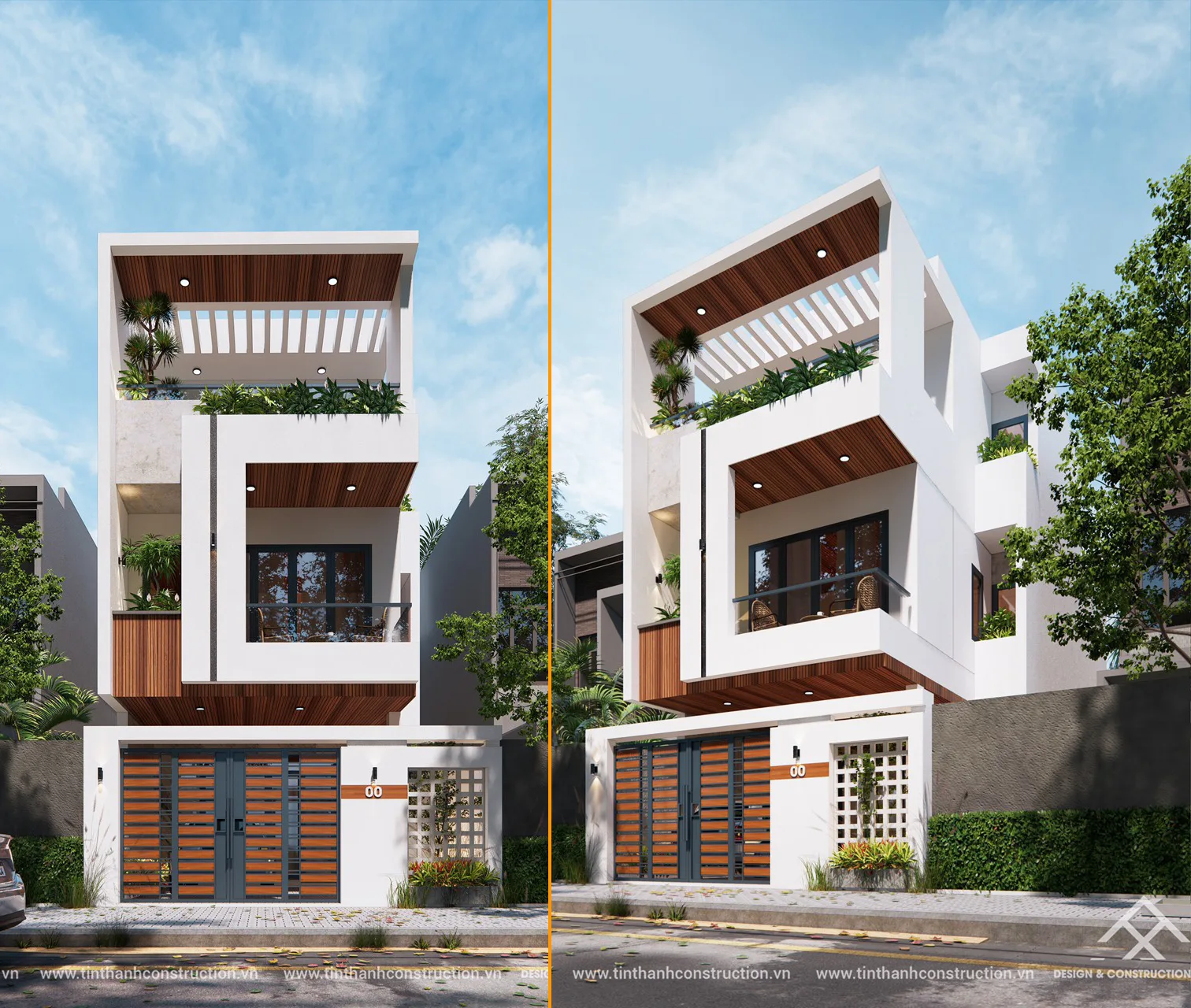 Hình ảnh mẫu nhà đẹp: MẪU NHÀ PHỐ NGANG 6M – KDC VĨNH CHÂU
